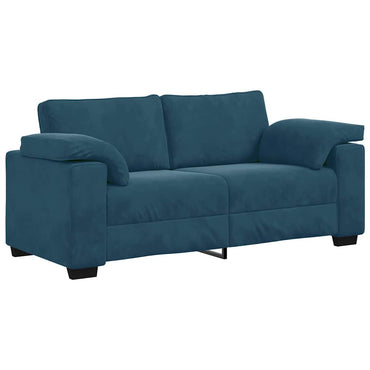 vidaXL Zweisitzer-Sofa Blau 180x77x82 cm Samt