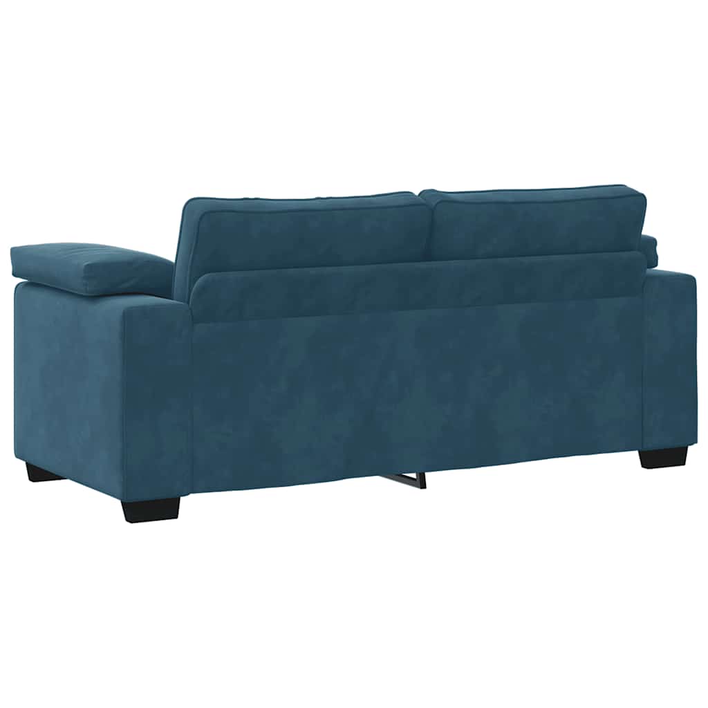 vidaXL Zweisitzer-Sofa Blau 180x77x82 cm Samt