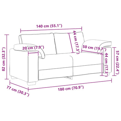 vidaXL Zweisitzer-Sofa Blau 180x77x82 cm Samt