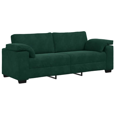 vidaXL 3-Sitzer-Sofa Dunkelgrün 220x77x82 cm Samt