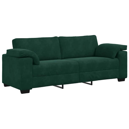 vidaXL 3-Sitzer-Sofa Dunkelgrün 220x77x82 cm Samt