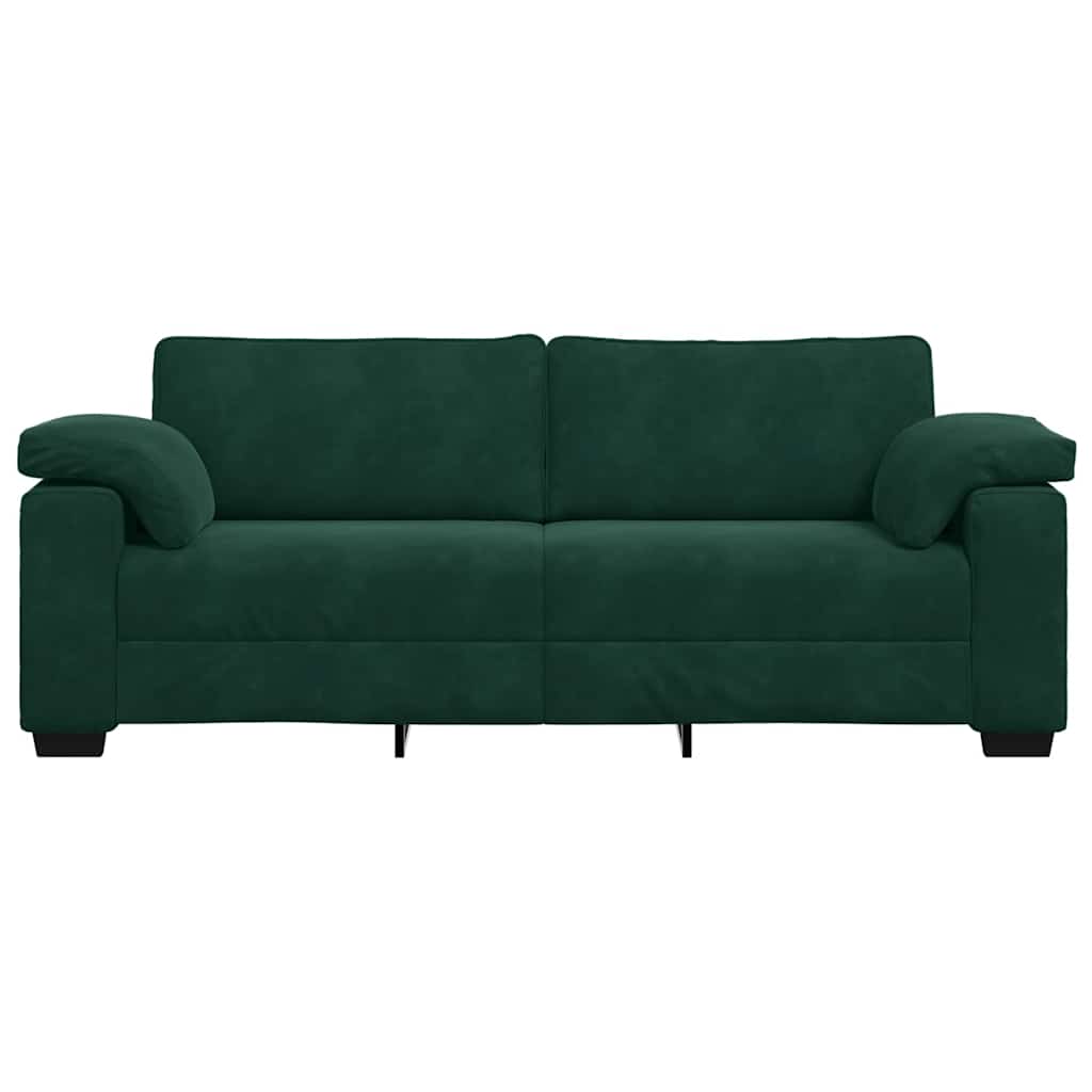 vidaXL 3-Sitzer-Sofa Dunkelgrün 220x77x82 cm Samt