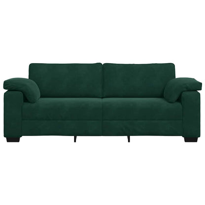 vidaXL 3-Sitzer-Sofa Dunkelgrün 220x77x82 cm Samt