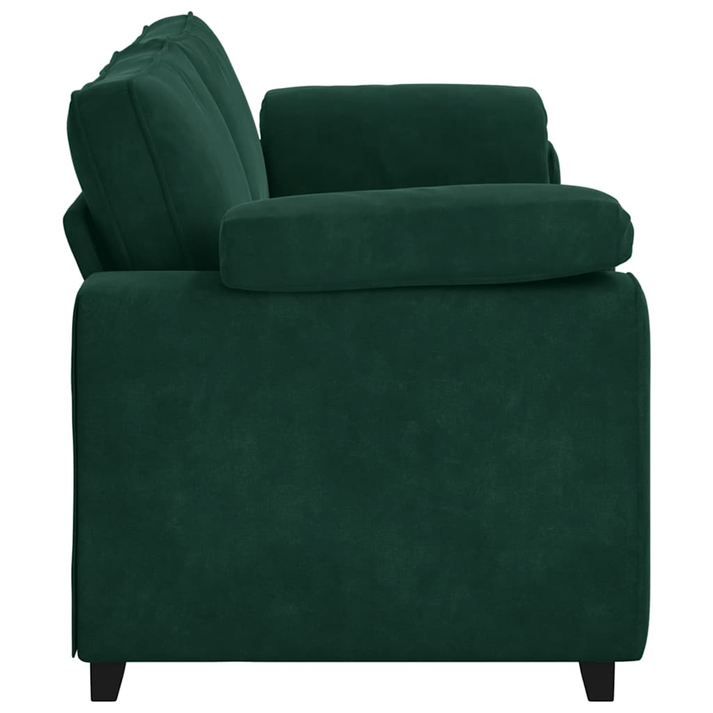 vidaXL 3-Sitzer-Sofa Dunkelgrün 220x77x82 cm Samt