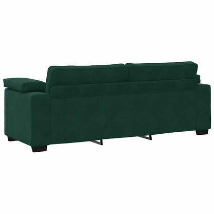 vidaXL 3-Sitzer-Sofa Dunkelgrün 220x77x82 cm Samt