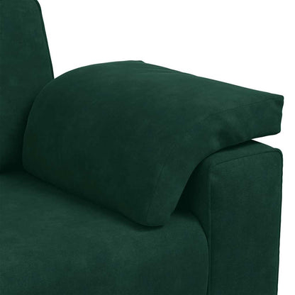vidaXL 3-Sitzer-Sofa Dunkelgrün 220x77x82 cm Samt