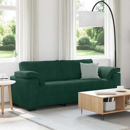vidaXL 3-Sitzer-Sofa Dunkelgrün 220x77x82 cm Samt