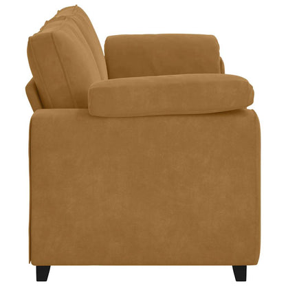 vidaXL 3-Sitzer-Sofa Braun 220x77x82 cm Samt