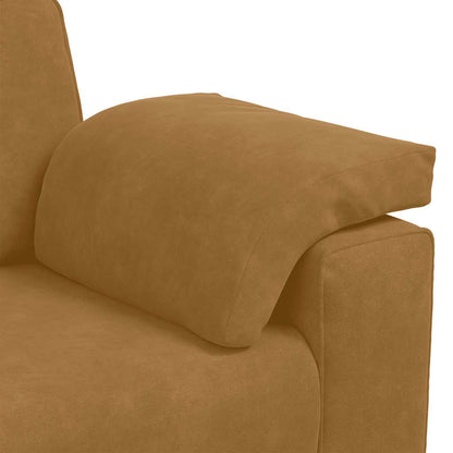 vidaXL 3-Sitzer-Sofa Braun 220x77x82 cm Samt