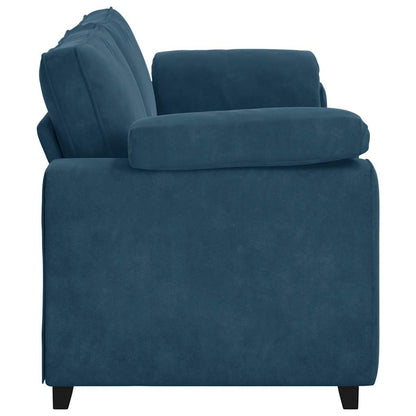 3-Sitzer-Sofa Blau 220x77x82 cm Samt