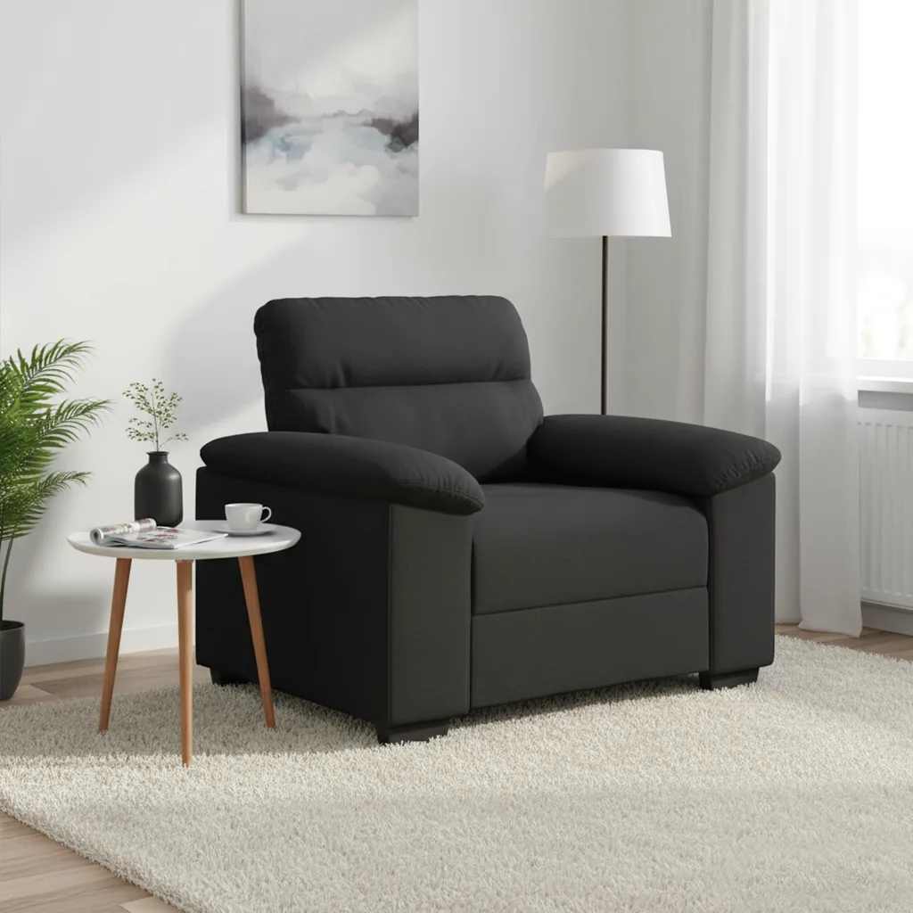 vidaXL Sessel Schwarz 100x81x84 cm Stoff