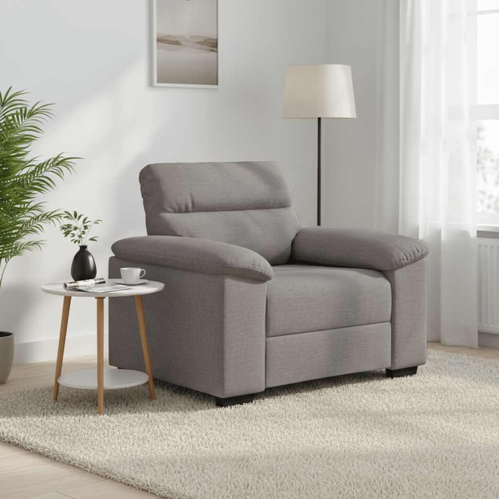 Sessel Taupe 100x81x84 cm Stoff