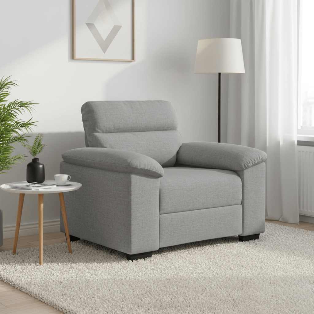vidaXL Sessel Wolkengrau 100x81x84 cm Stoff