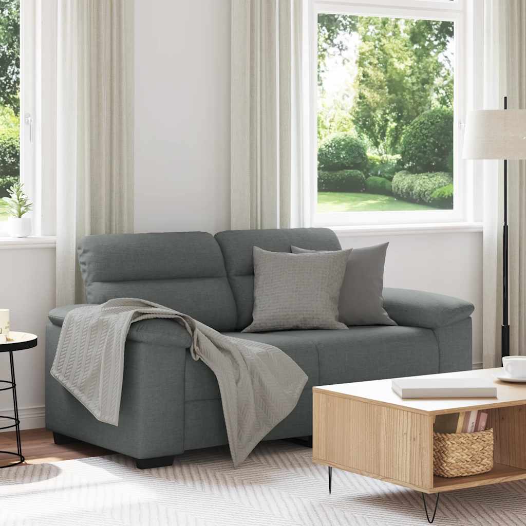 2-Sitzer-Sofa Dunkelgrau 160x81x84 cm Stoff