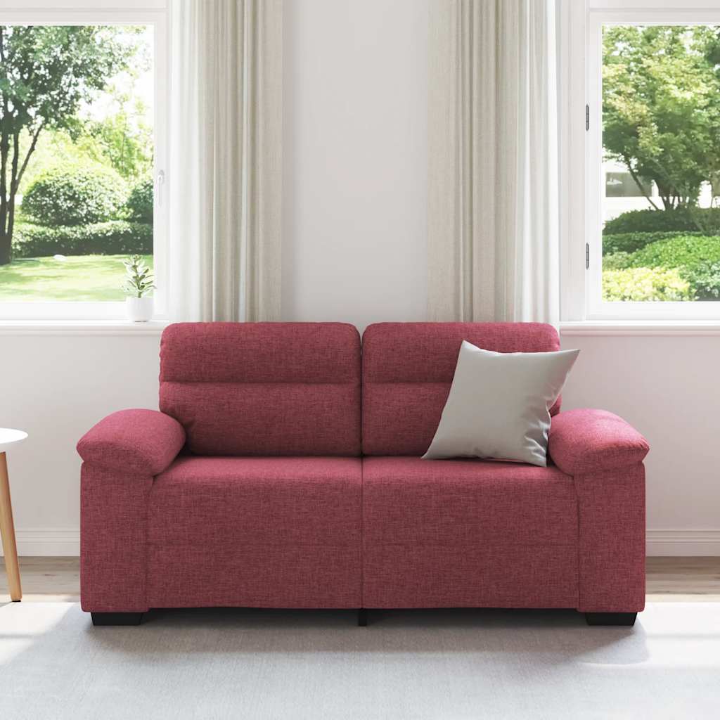vidaXL 2-Sitzer-Sofa Weinrot 160x81x84 cm Stoff