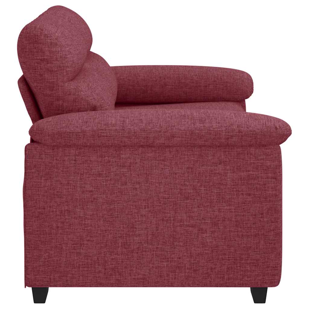 vidaXL 2-Sitzer-Sofa Weinrot 160x81x84 cm Stoff