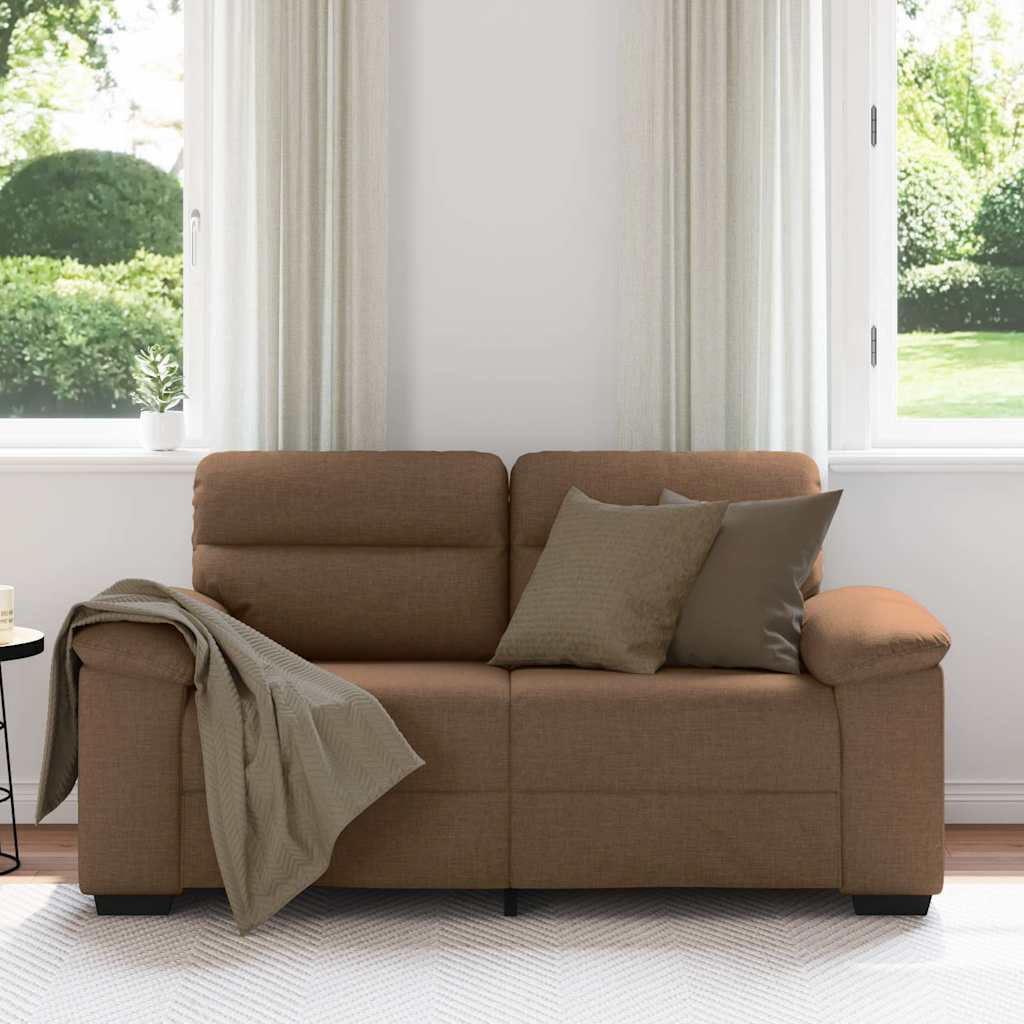 vidaXL Canapé 2 places marron 160x81x84 cm Tissu