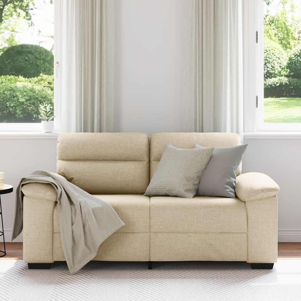 2-Sitzer-Sofa Creme 160x81x84 cm Stoff
