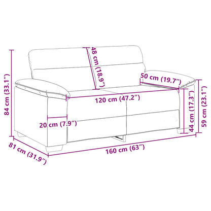 vidaXL 2-Sitzer-Sofa 160x81x84 cm Leinen