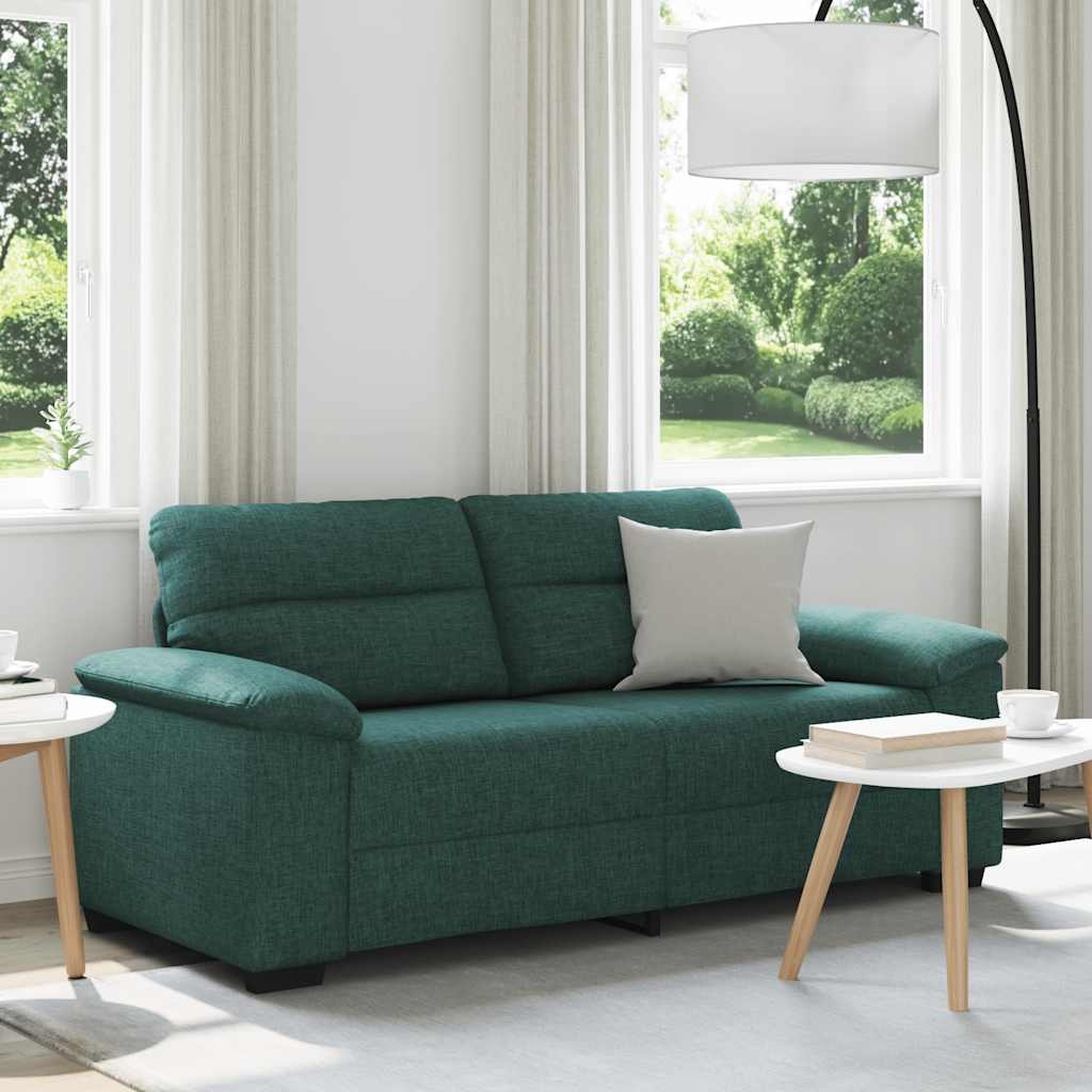 vidaXL 2-Sitzer-Sofa Dunkelgrün 180x81x84 cm Stoff