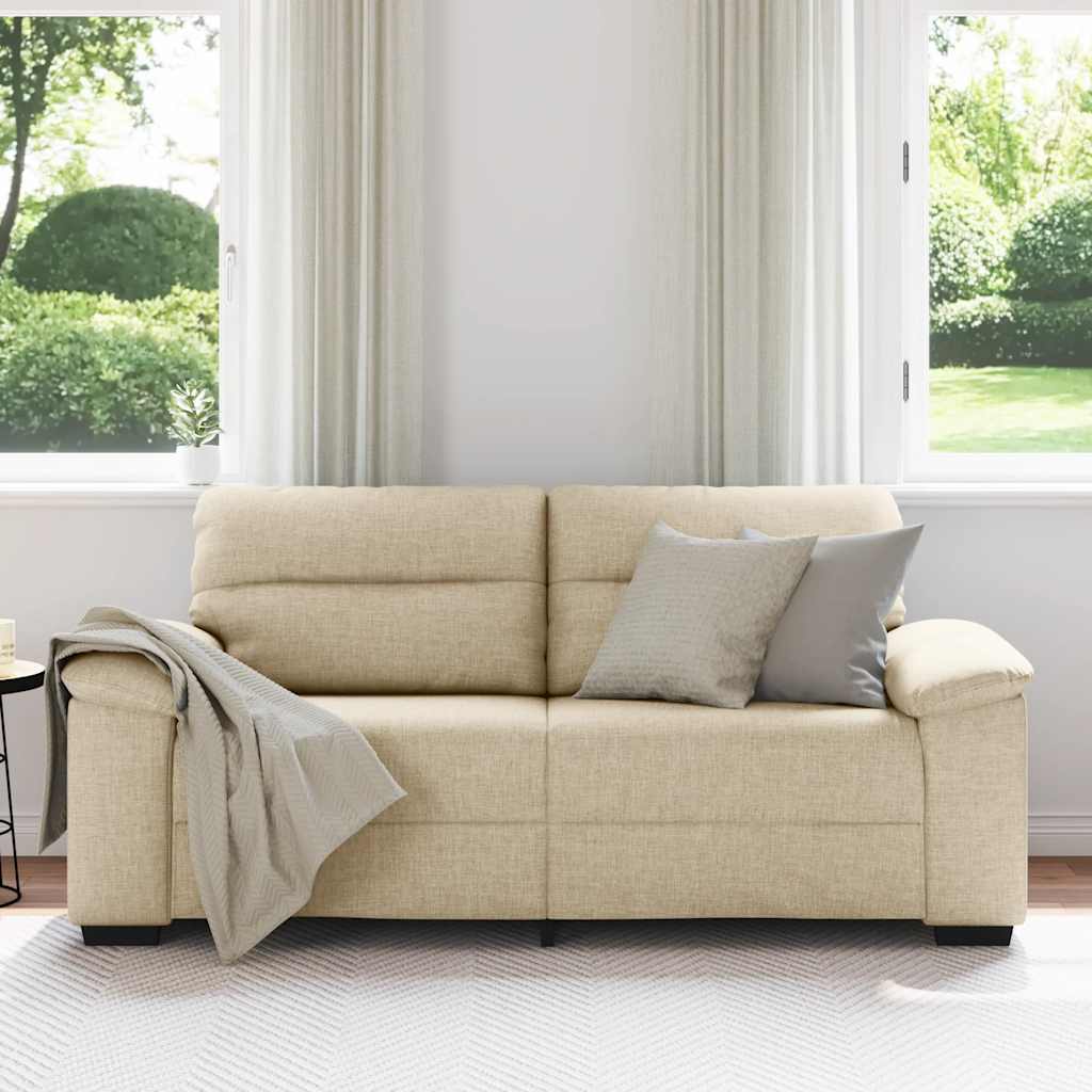 2-Sitzer-Sofa Creme 180x81x84 cm Stoff