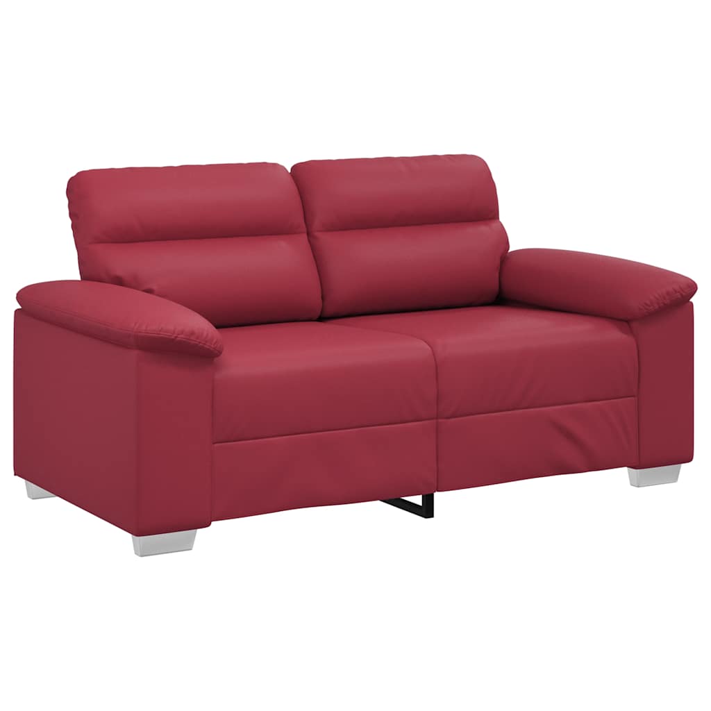 2-Sitzer-Sofa Weinrot 160x81x84 cm Kunstleder