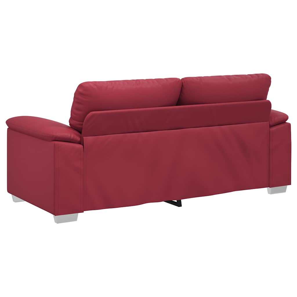 2-Sitzer-Sofa Weinrot 180x81x84 cm Kunstleder