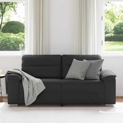 2-Sitzer-Sofa Schwarz 180x81x84 cm Kunstleder