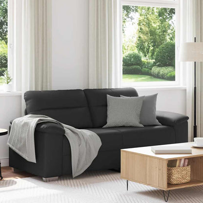 2-Sitzer-Sofa Schwarz 180x81x84 cm Kunstleder