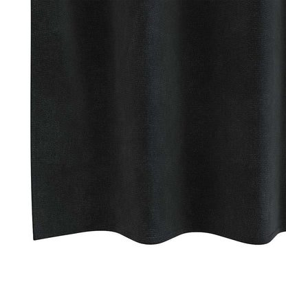 vidaXL Verdunkelungsvorhänge 2 pcs Schwarz 140 x 140 cm Samt