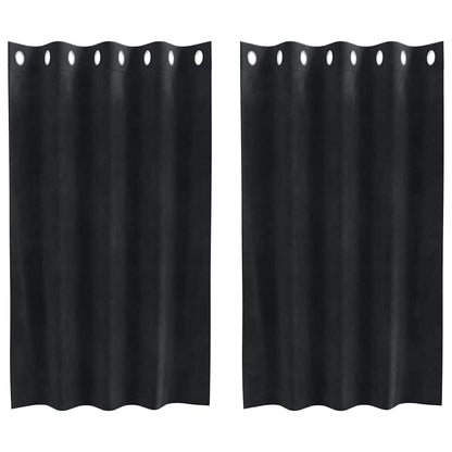 vidaXL Verdunkelungsvorhänge 2 pcs Schwarz 140 x 140 cm Samt