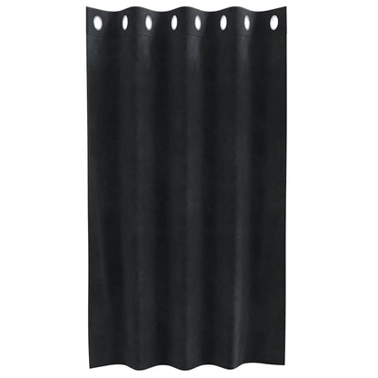 vidaXL Verdunkelungsvorhänge 2 pcs Schwarz 140 x 140 cm Samt