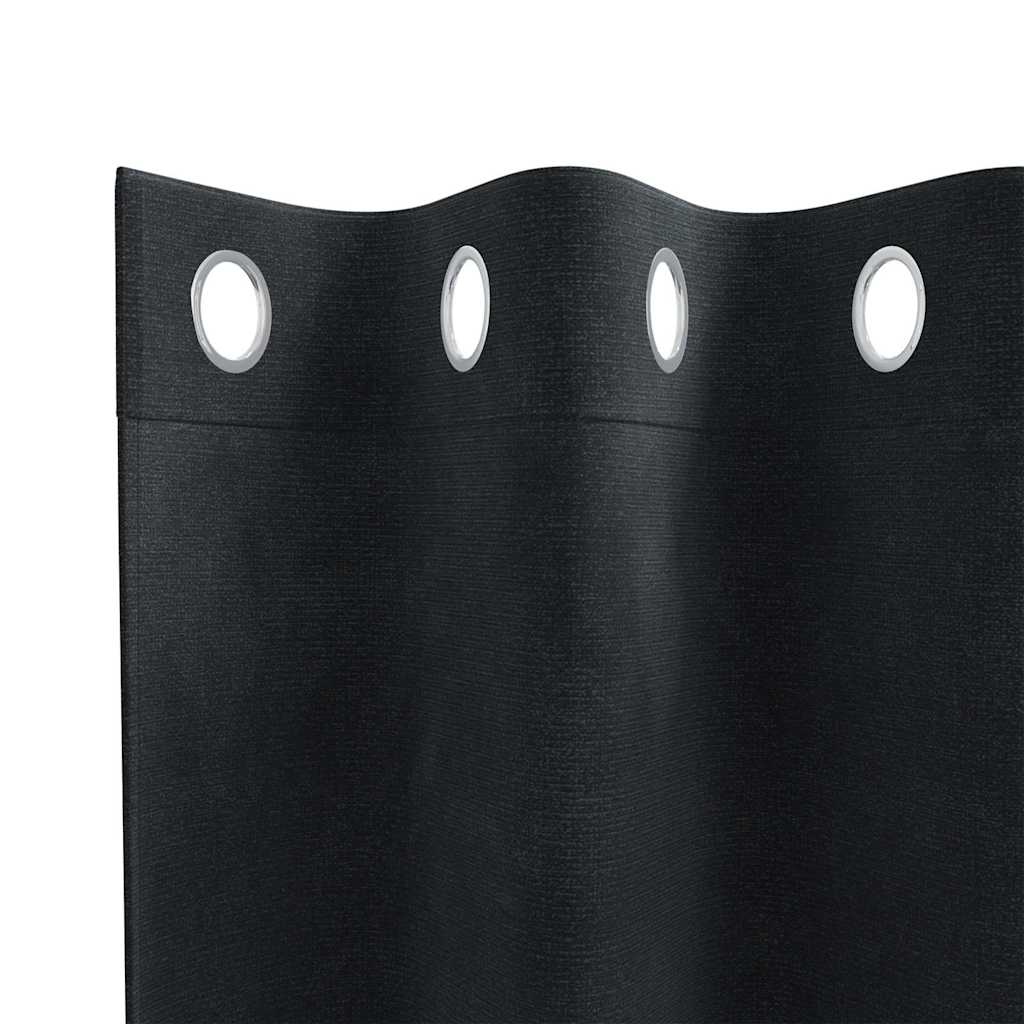 Verdunkelungsvorhänge 2 pcs Schwarz 140 x 175 cm Samt