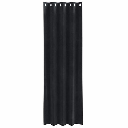 vidaXL Verdunkelungsvorhänge 2 pcs Schwarz 140 x 260 cm Samt