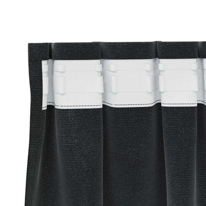 vidaXL Verdunkelungsvorhänge 2 pcs Schwarz 140 x 140 cm Samt