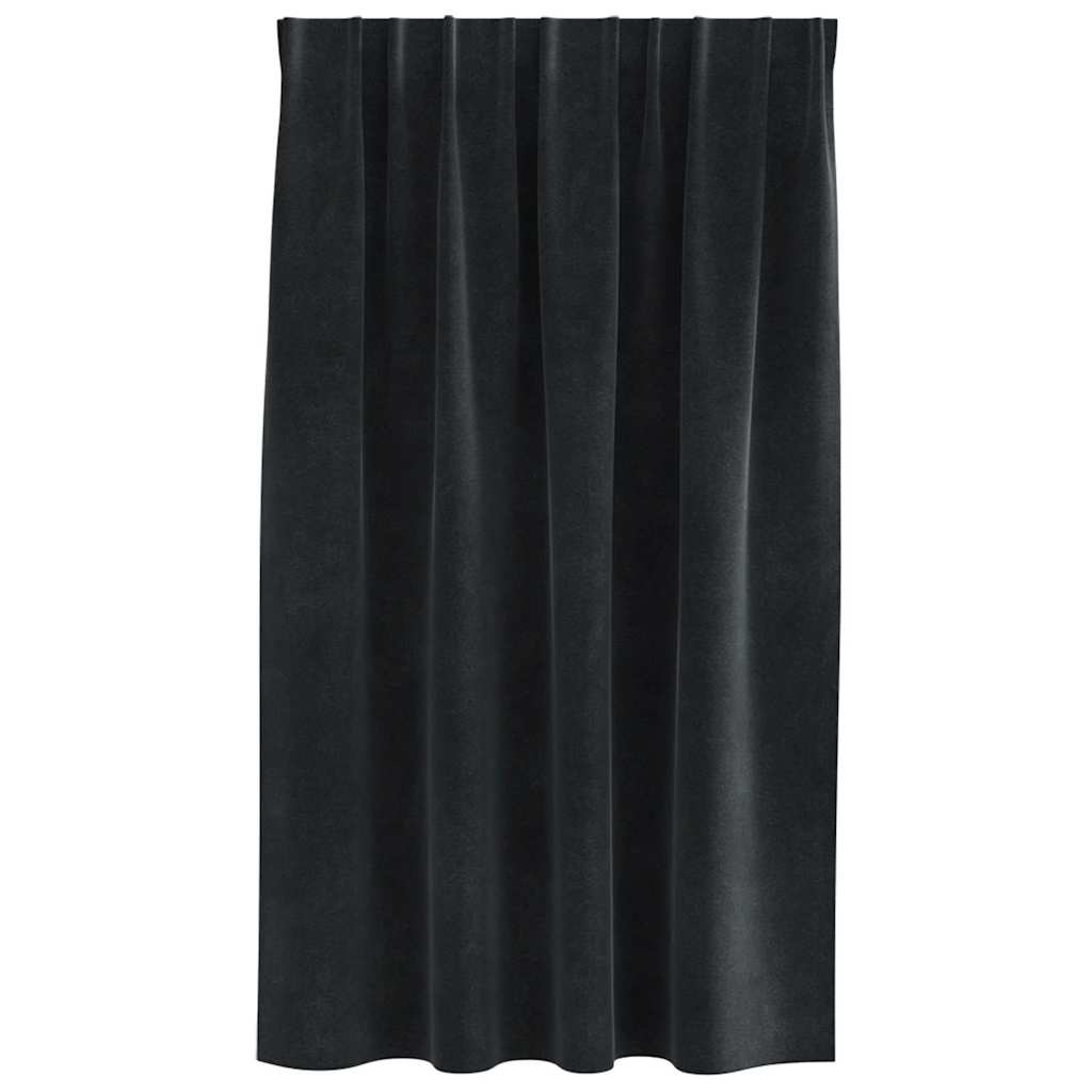vidaXL Verdunkelungsvorhänge 2 pcs Schwarz 140 x 140 cm Samt