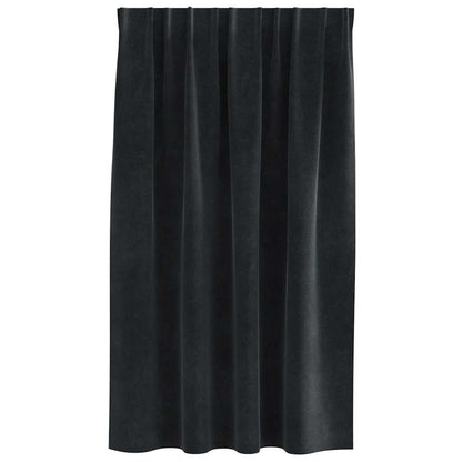 vidaXL Verdunkelungsvorhänge 2 pcs Schwarz 140 x 140 cm Samt