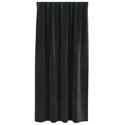 vidaXL Verdunkelungsvorhänge 2 pcs Schwarz 140 x 175 cm Samt