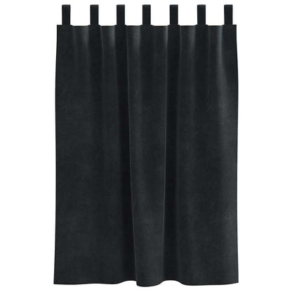 vidaXL Verdunkelungsvorhänge 2 pcs Schwarz 140 x 140 cm Samt