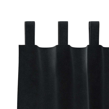 vidaXL Verdunkelungsvorhänge 2 pcs Schwarz 140 x 260 cm Samt
