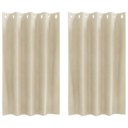 vidaXL Verdunkelungsvorhänge 2 pcs Creme 140 x 140 cm Samt
