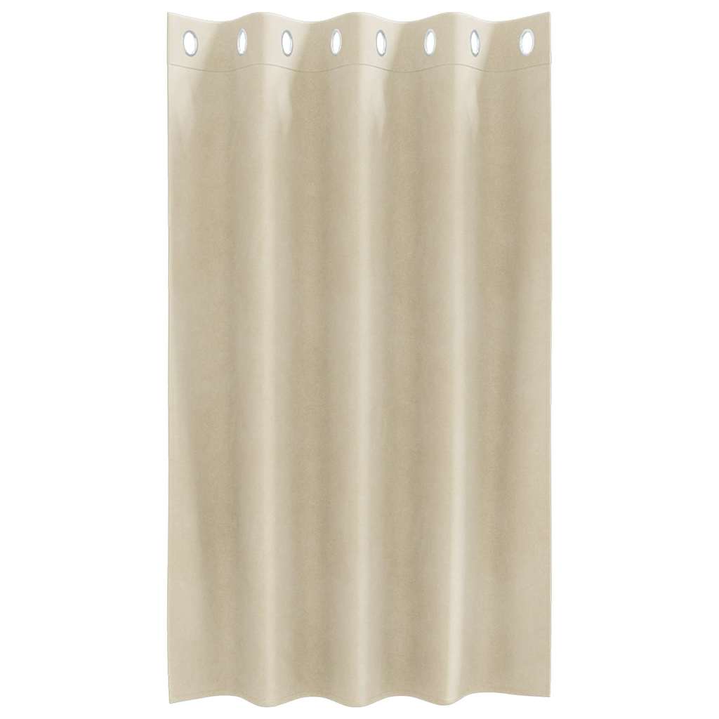 vidaXL Verdunkelungsvorhänge 2 pcs Creme 140 x 140 cm Samt