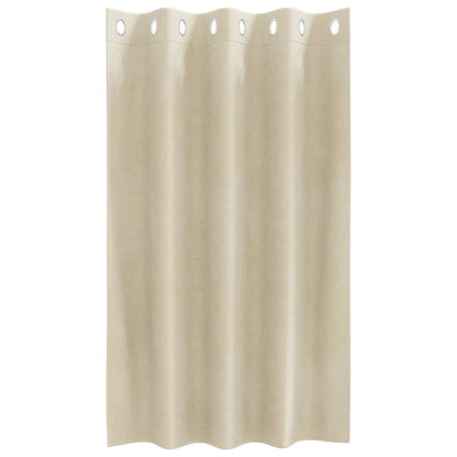 vidaXL Verdunkelungsvorhänge 2 pcs Creme 140 x 140 cm Samt