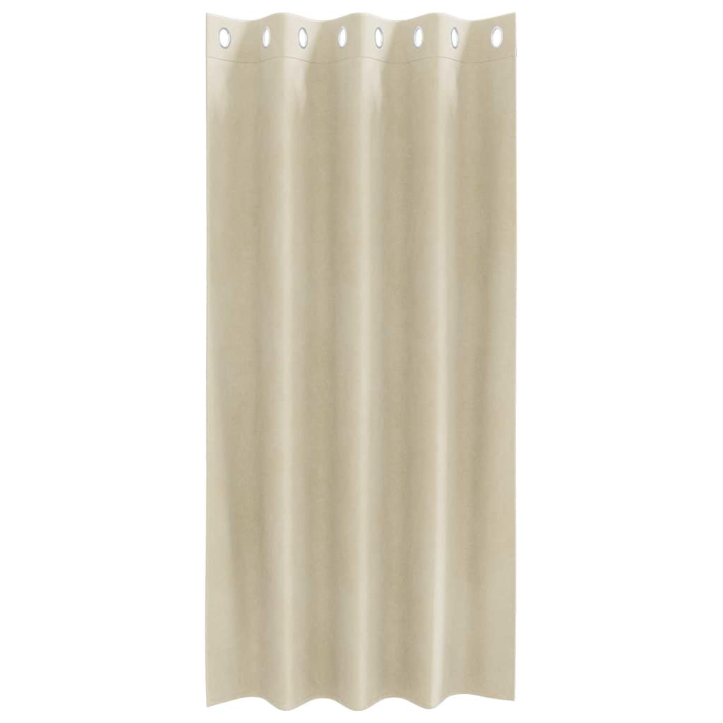 vidaXL Verdunkelungsvorhänge 2 pcs Creme 140 x 175 cm Samt