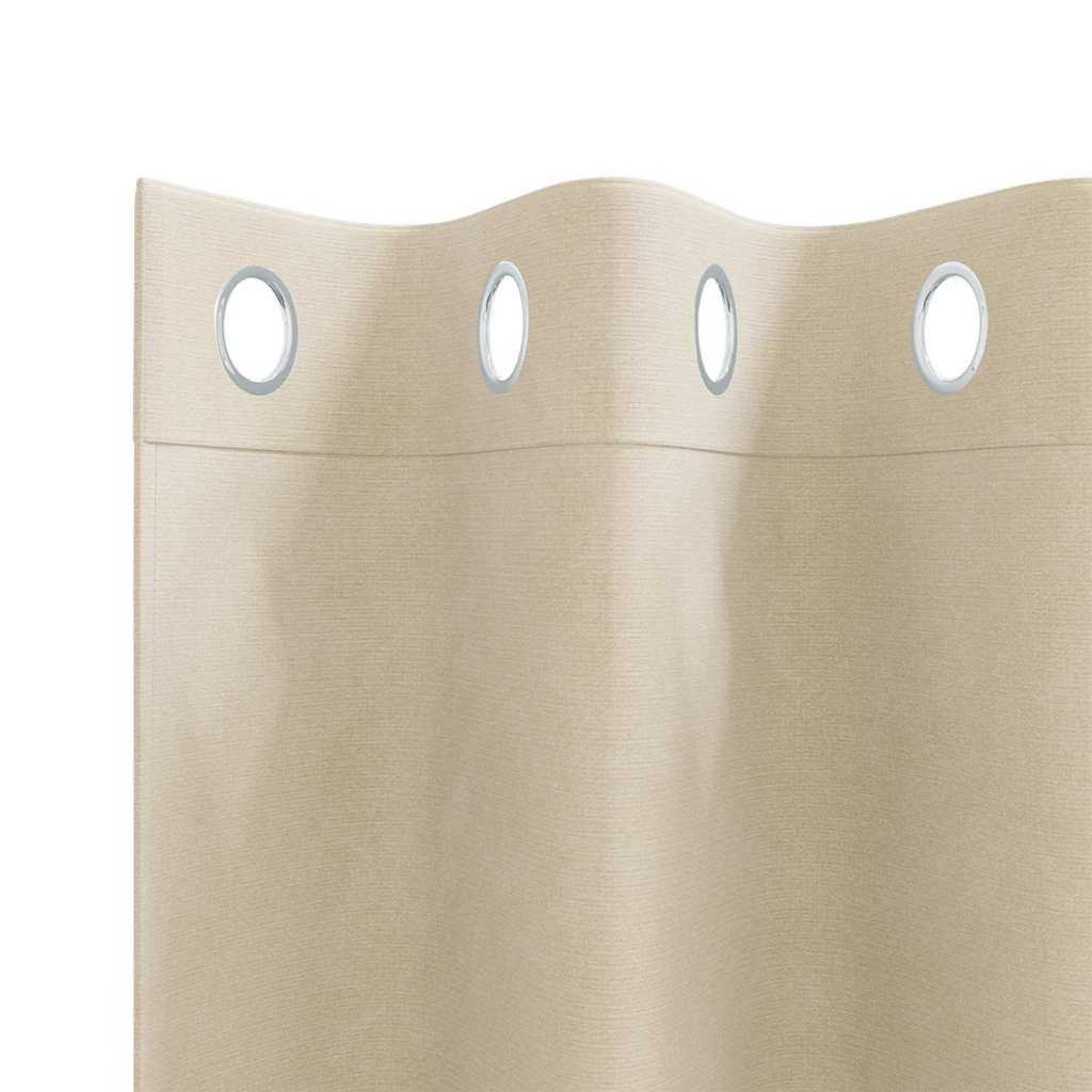 vidaXL Verdunkelungsvorhänge 2 pcs Creme 140 x 225 cm Samt