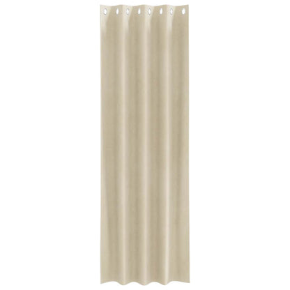 vidaXL Verdunkelungsvorhänge 2 pcs Creme 140 x 225 cm Samt