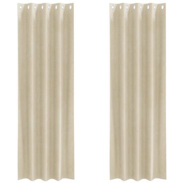 vidaXL Verdunkelungsvorhänge 2 pcs Creme 140 x 245 cm Samt