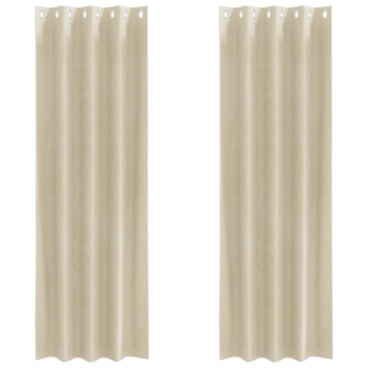 vidaXL Verdunkelungsvorhänge 2 pcs Creme 140 x 245 cm Samt