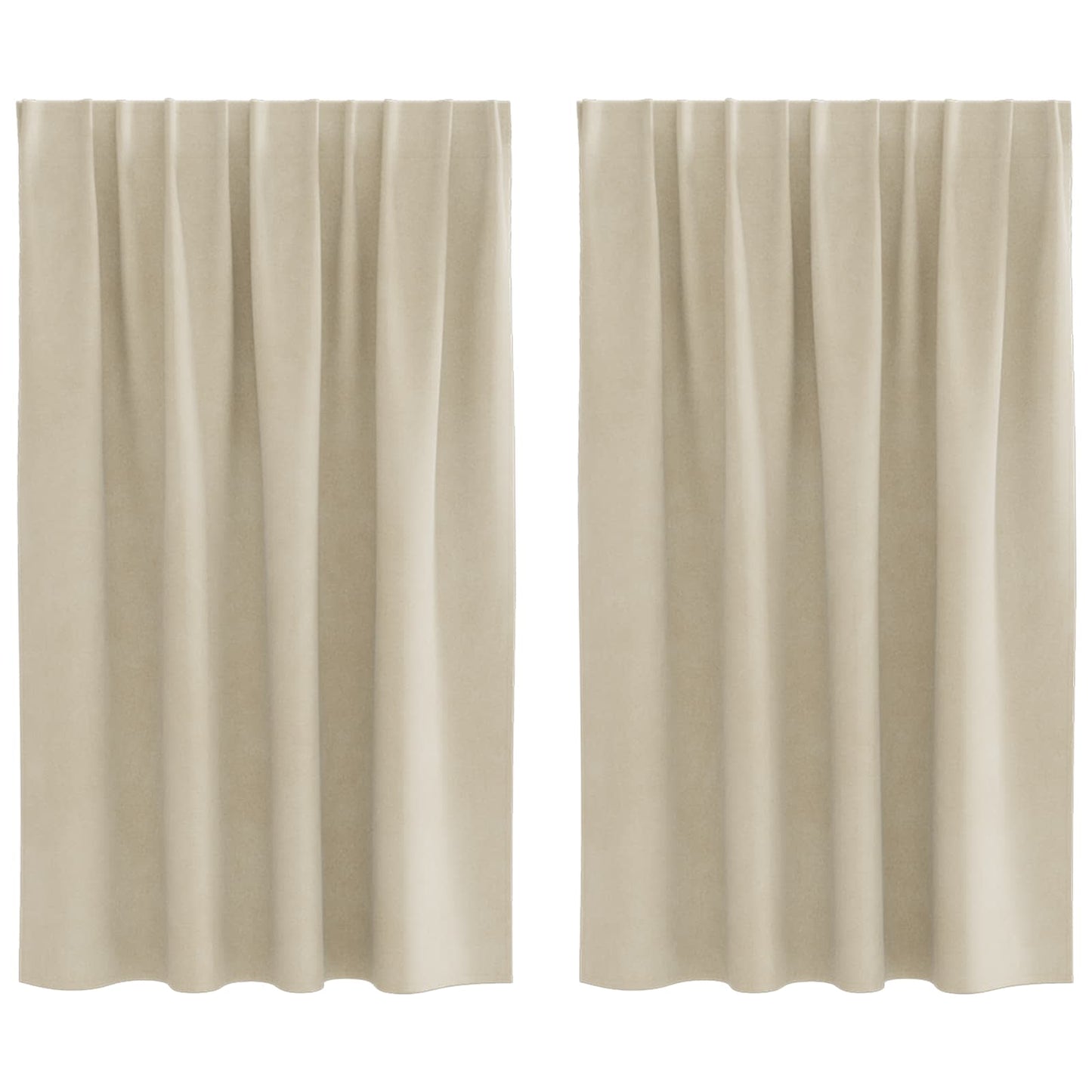 vidaXL Verdunkelungsvorhänge 2 pcs Creme 140 x 140 cm Samt