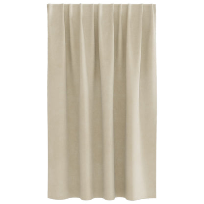vidaXL Verdunkelungsvorhänge 2 pcs Creme 140 x 140 cm Samt